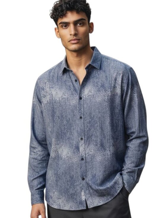 Calvin Klein Other - Calvin Klein Men's Slim-Fit Jacquard Shirt XXL Dusty Blue